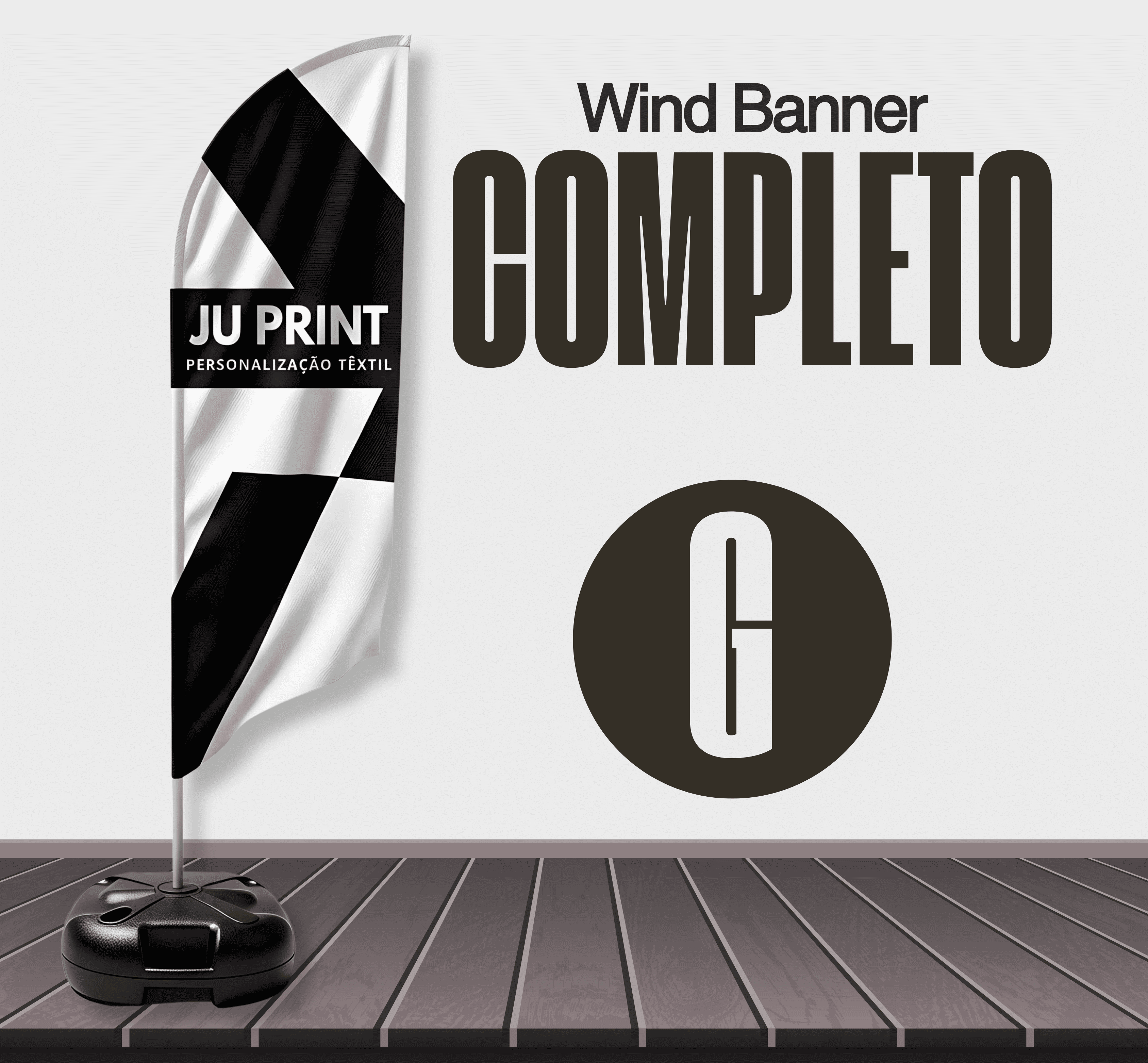 Wind Banner Personalizado Ju Print Têxtil