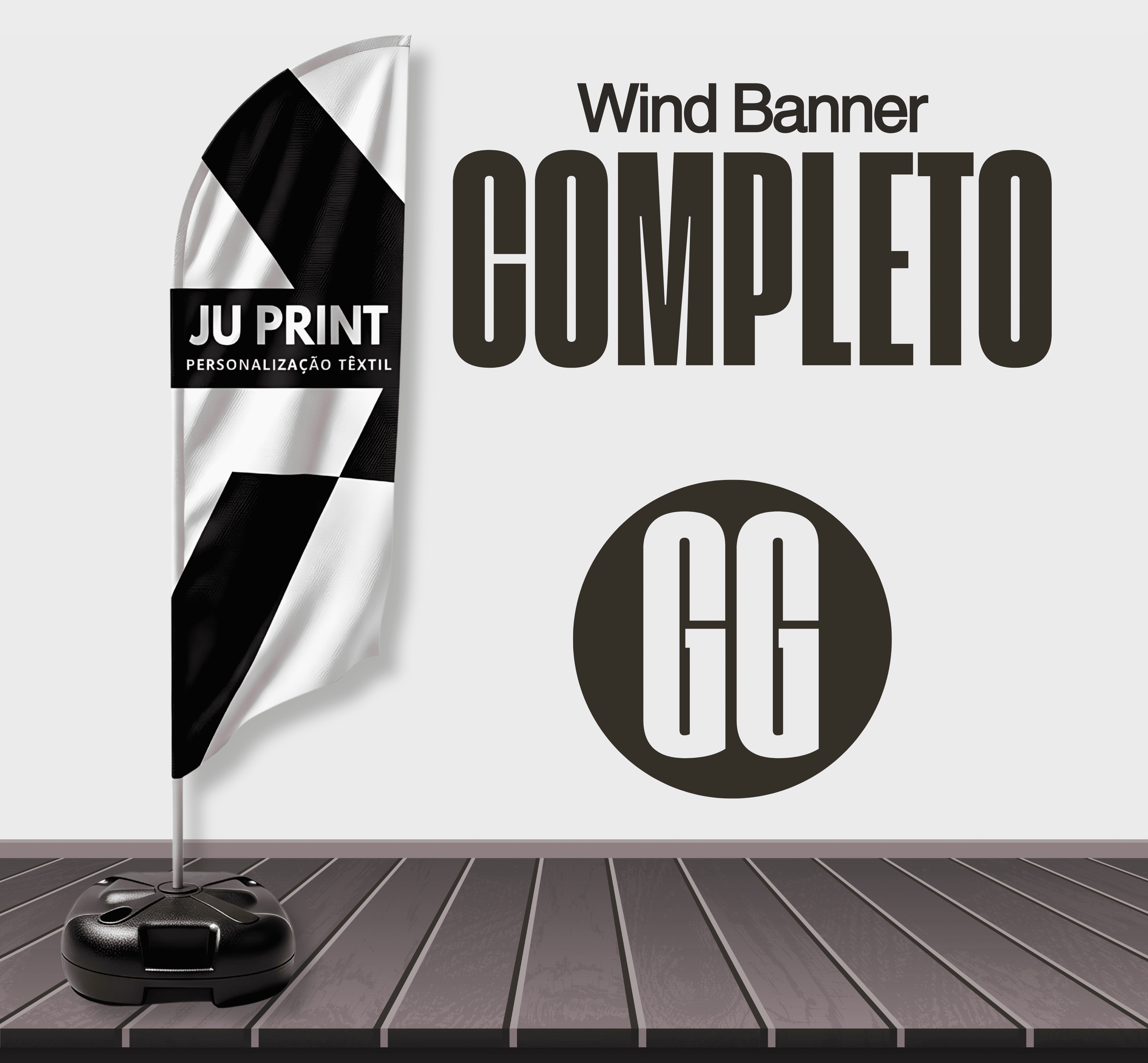 Wind Banner Personalizado Ju Print Têxtil